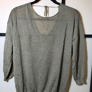 MNG Gold Shimmer Sweater